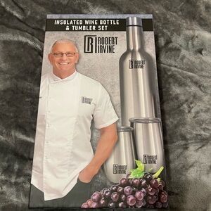 Silver Chef Robert Irvine Insulated Wine Bottle & Tumbler Set
